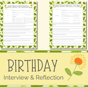 Birthday Interview Printable for Kids - Parent Reflection Sheet - Celebrate Growth - 8.5 x 11 inches - Perfect for Memory Boxes and Wall Art