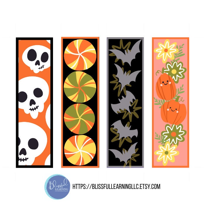 Halloween Printable Bookmarks, Halloween Party Favor, Trick or Treating ...