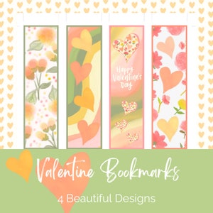 Valentine Bookmark Collection, Valentine Gift, Teacher Gift, Easy DIY Gift, Gift for Book Lover or Student, Sweet Hearts, Instant Download