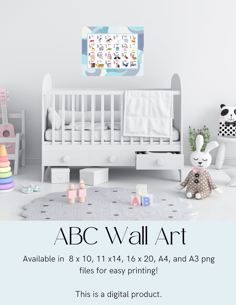 Printable ABC Wall Art Printable Wall Art for Nursery ABC - Etsy