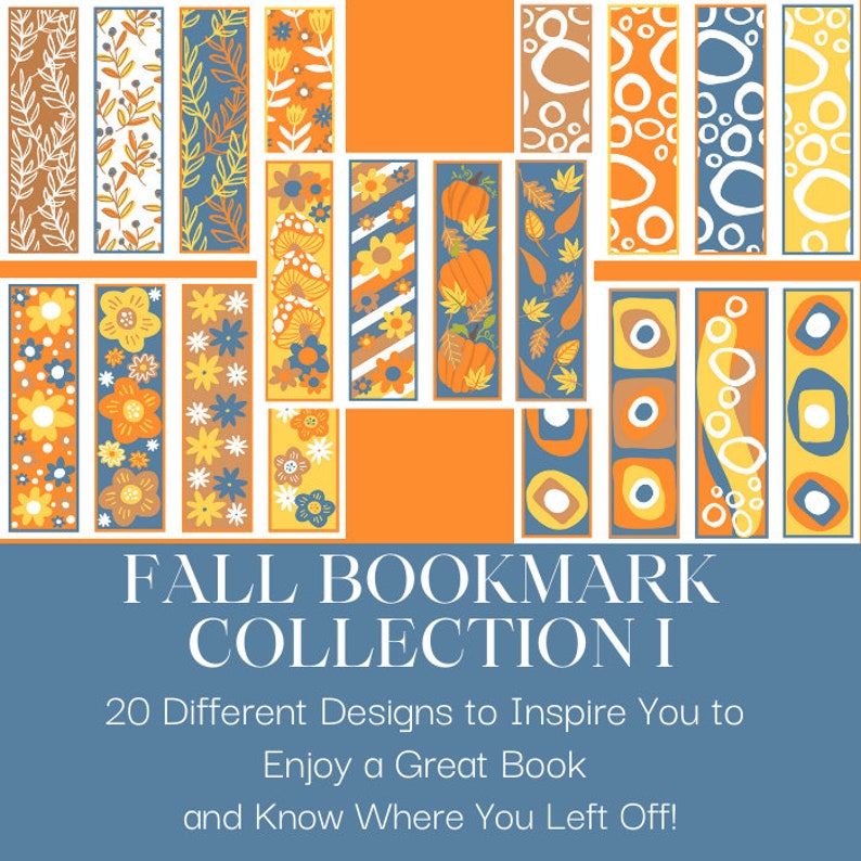 Fall Printable Bookmarks Fall Printable for Readers Autumn - Etsy