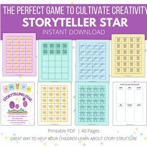 Teacher Game, Storytelling Fun, Printable Learning Game, Teacher Gift, Family Game Night, Party ...