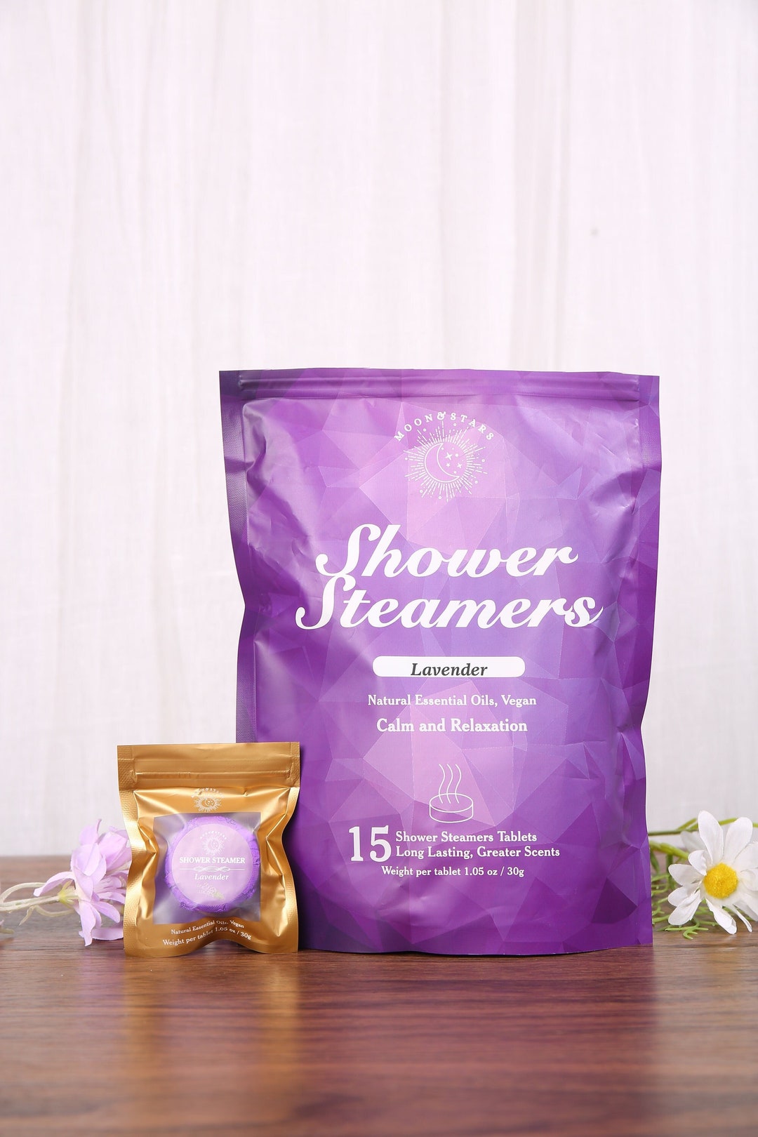 Lavender Natural Essential Oil Shower Steamers 15 Shower Etsy