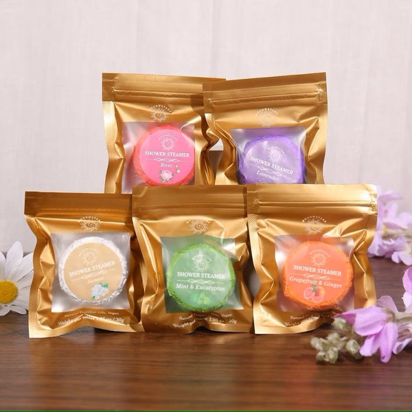 15 pcs. Shower Steamers, Essential Oil Shower Steamer, Handmade Shower Steamers, Shower Steamers Gift, Shower Bombs, Individually Wrapped.