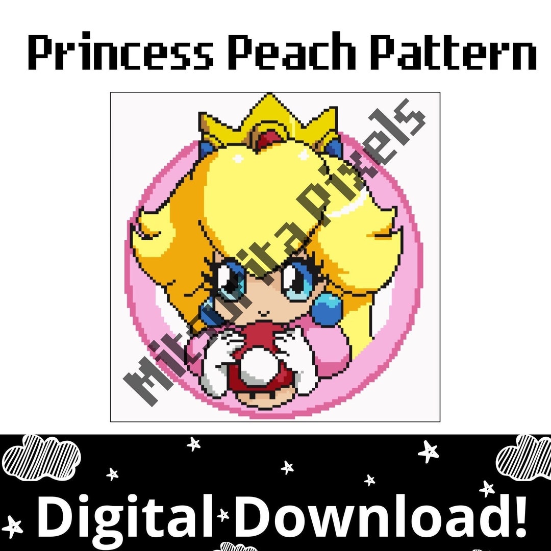 Princess Peach Pattern DIGITAL DOWNLOAD Etsy