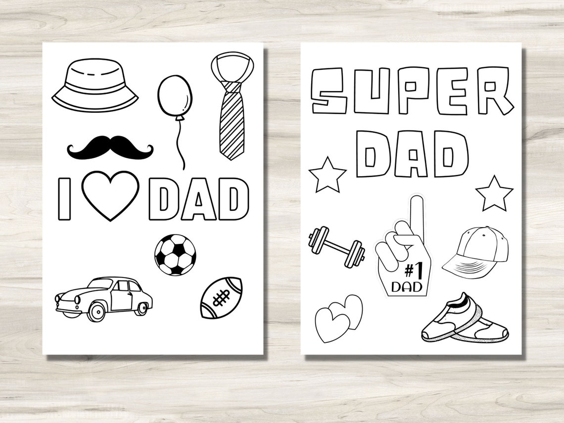 Father's Day Coloring Pages, Happy Father's Day Printable Coloring