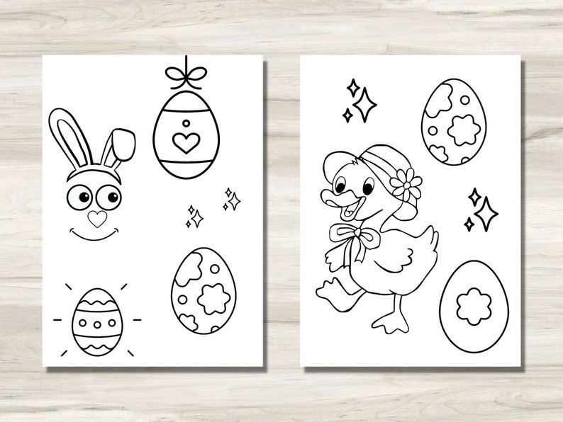Easter Coloring Pages Printable Easter Coloring Pages - Etsy