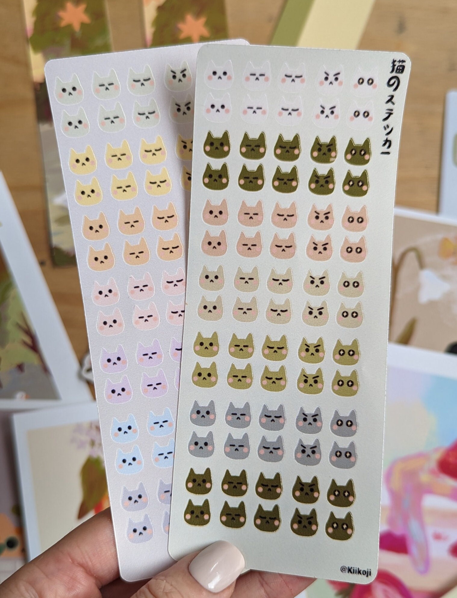 Printable Kawaii Anime Emoticon Stickers, Japanese Chibi Style Clipart 