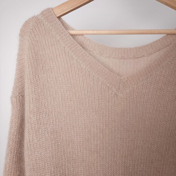 Moxidress Long Sleeves Diamond Print Fuzzy Sweater(in 3 Colors)