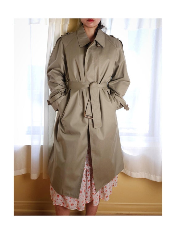 Vintage Patchwork Long Trench Coat main image 0