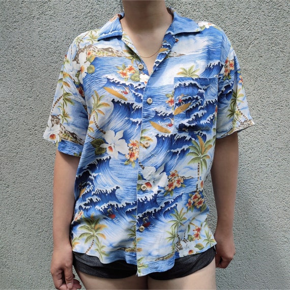 Vintage Hawaiian shirt women, men / aloha  summer… - image 7