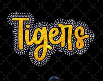 Tigers Rhinestone Design | Bling Shirt Digital Download | SS10 Rhinestone Template