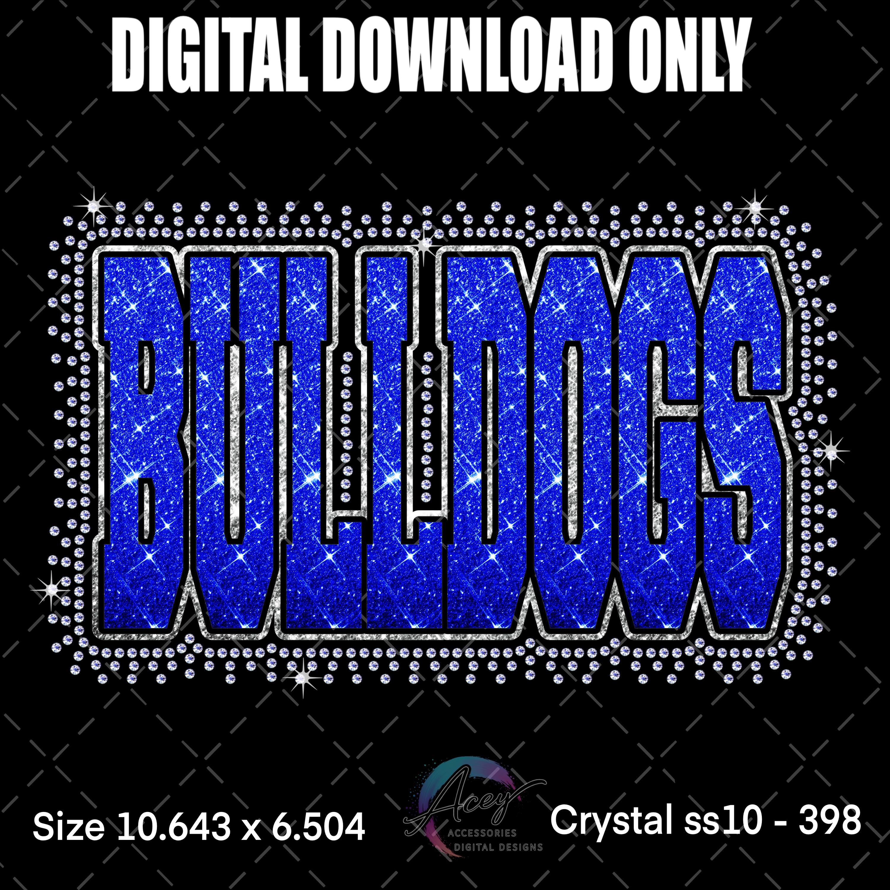 Bulldogs Rhinestone Bling Design SVG (digital Download) - Etsy