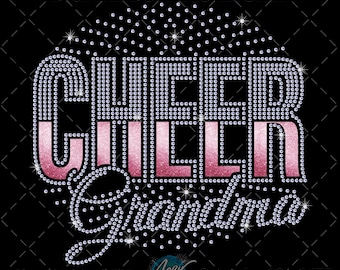 Cheer Grandma Rhinestone SVG PNG SSV3 | Crystal Bling Cut File