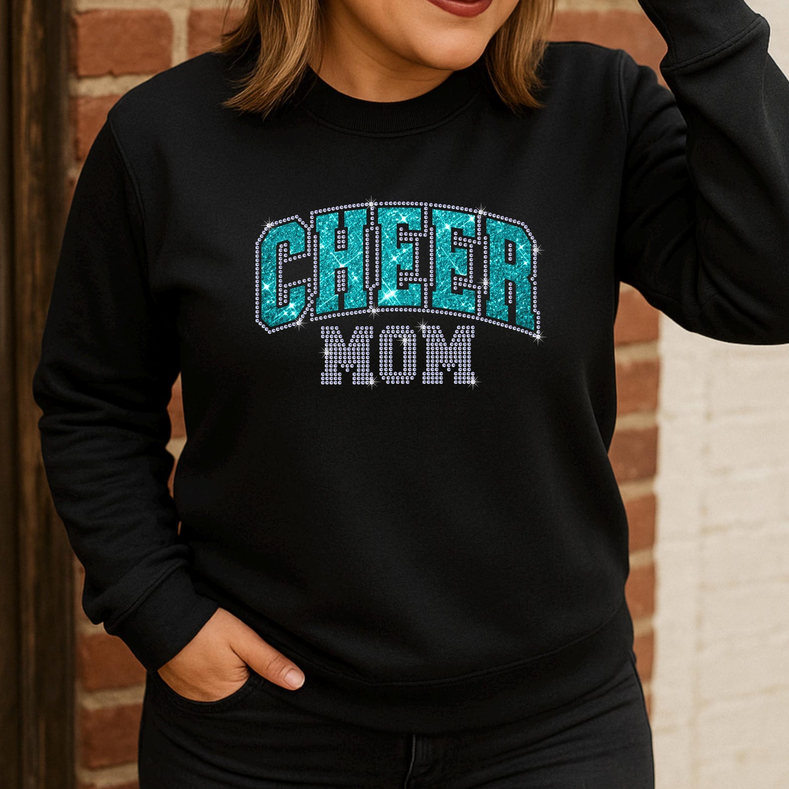 Cheer Mom Rhinestone Template | Bling Design | SS10 Rhinestone SVG ...