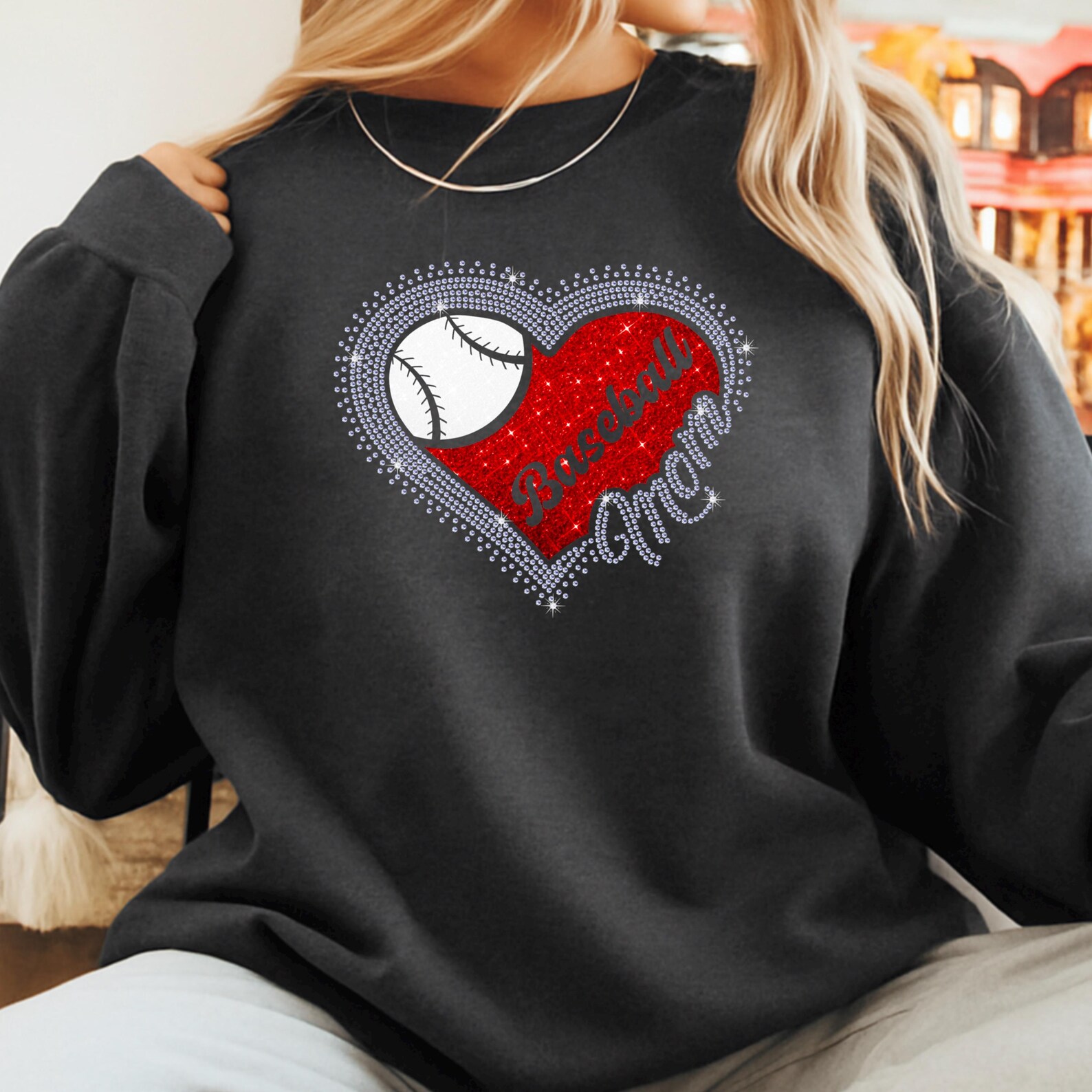 Baseball Mom Rhinestone Template SVG, Heart Scatter Bling Design ...