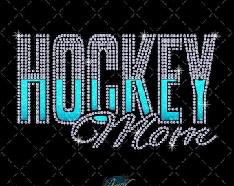 Plantilla SVG de diamantes de imitación para mamá de hockey / Diseño de brillo de hockey / Archivo de corte SS10 / Descarga de mamá de hockey