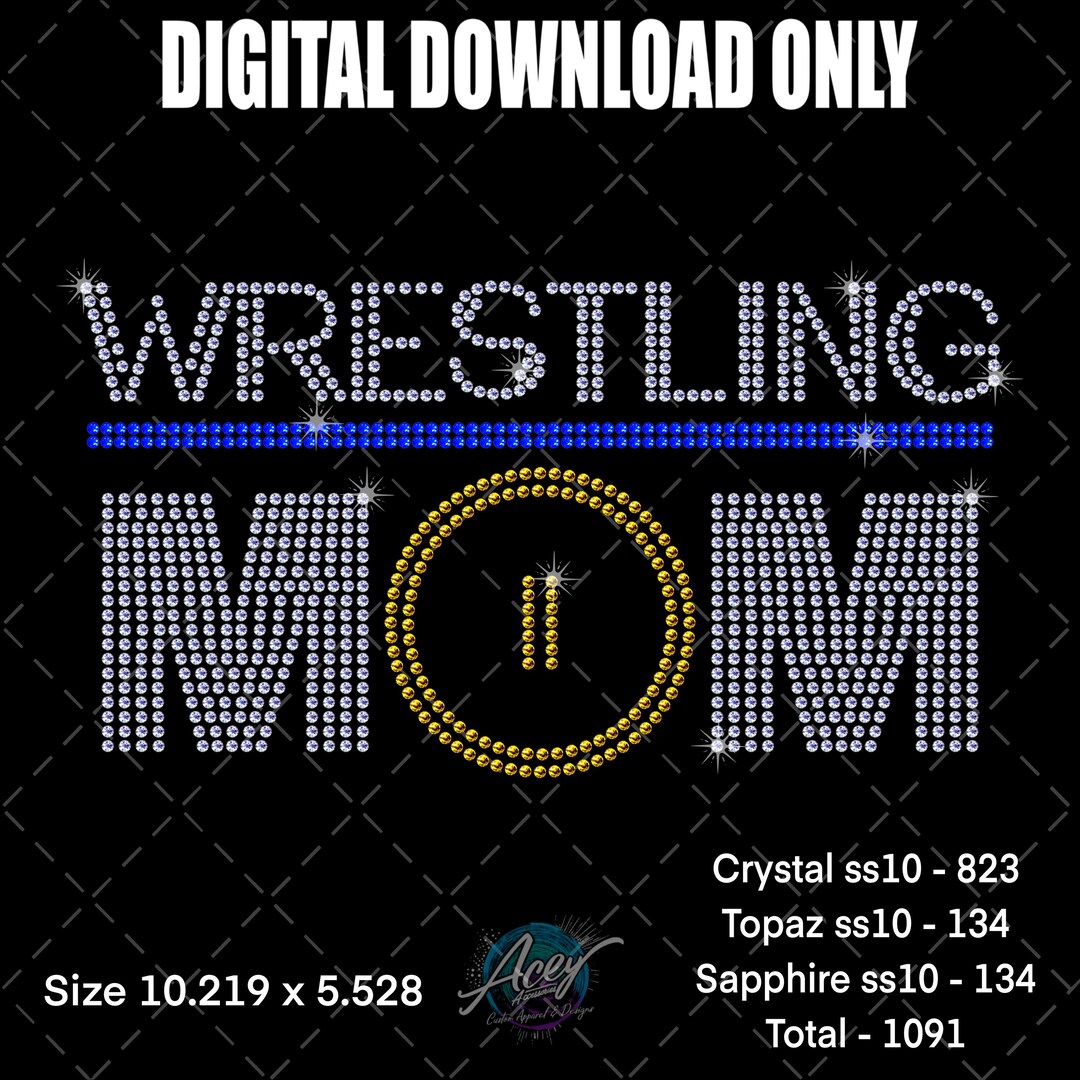 Ss10 Layout Wrestling Mom Rhinestone Template | SS10 Sports Design | Rhinestone ...