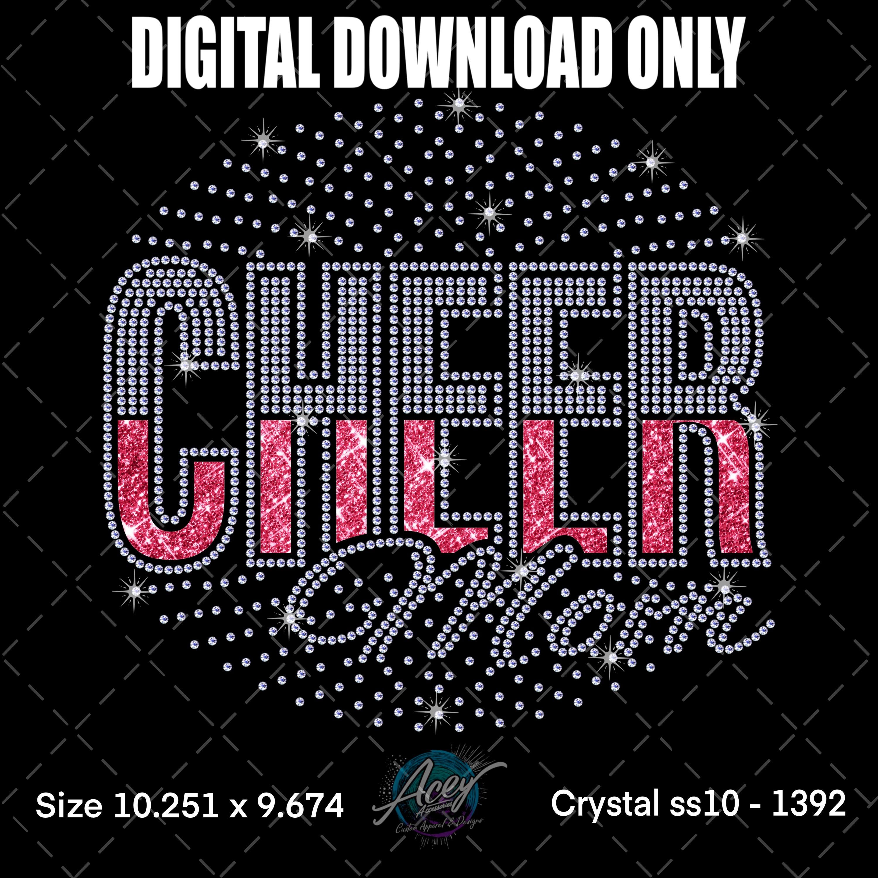 Cheer Mom Rhinestone Template SVG | Bling Design | SS10 Rhinestone Cut ...