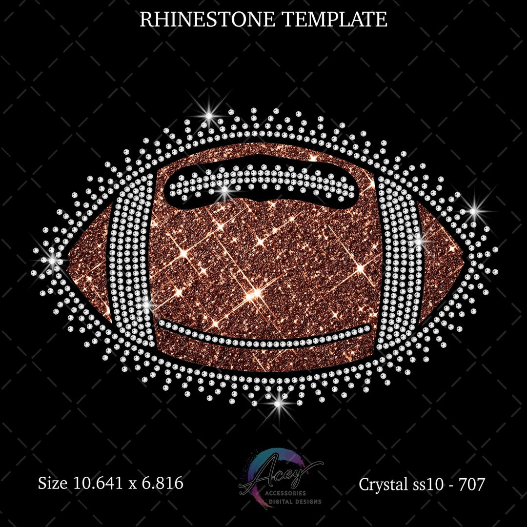 Nfl Logo Rhinestone Bling Football Rhinestone Design SVG PNG | Custom Team Spirit Template ...