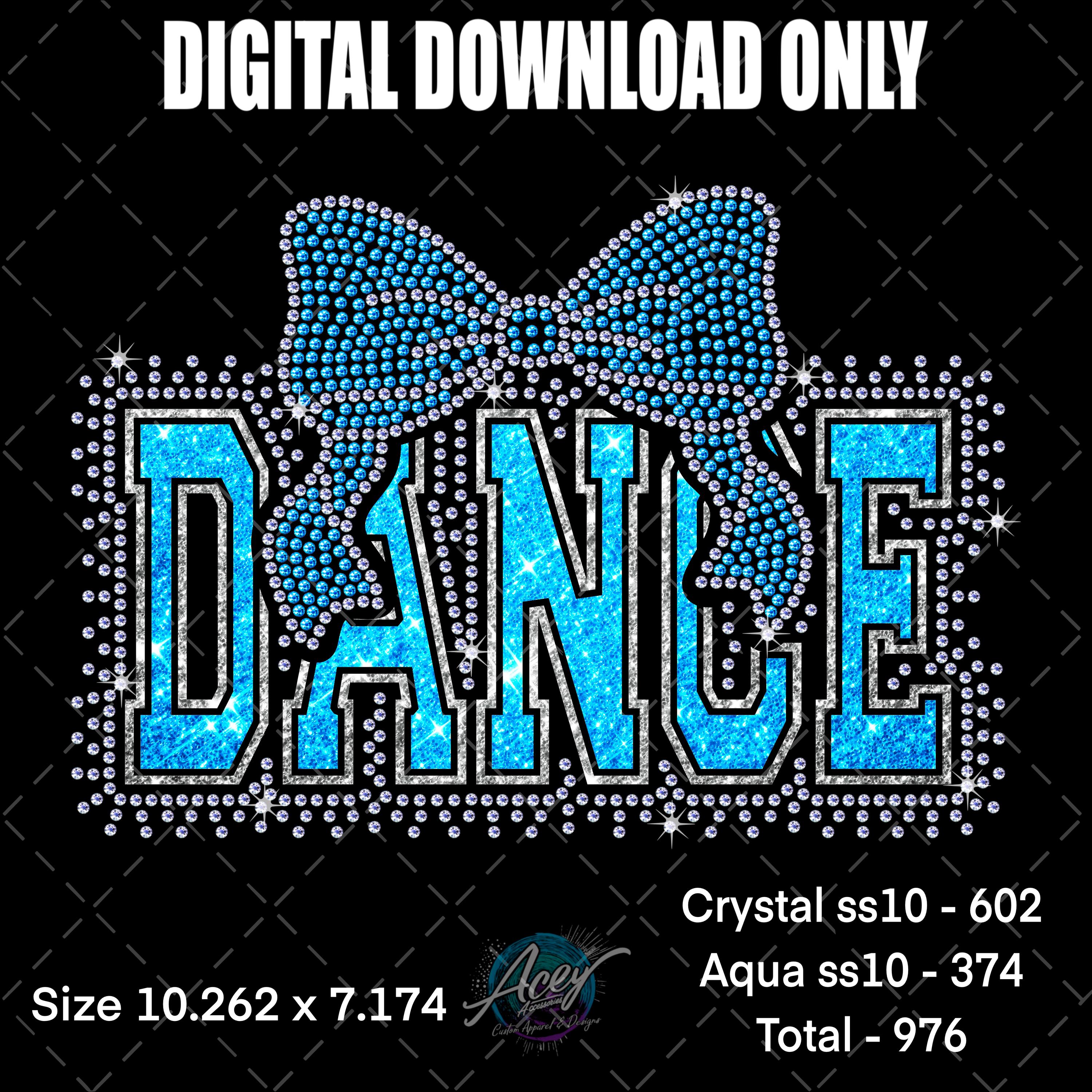 Zumba Rhinestone Template Dance Rhinestone Bow Template SVG SSV3 PNG | Rhinestone Design | Cricut ...