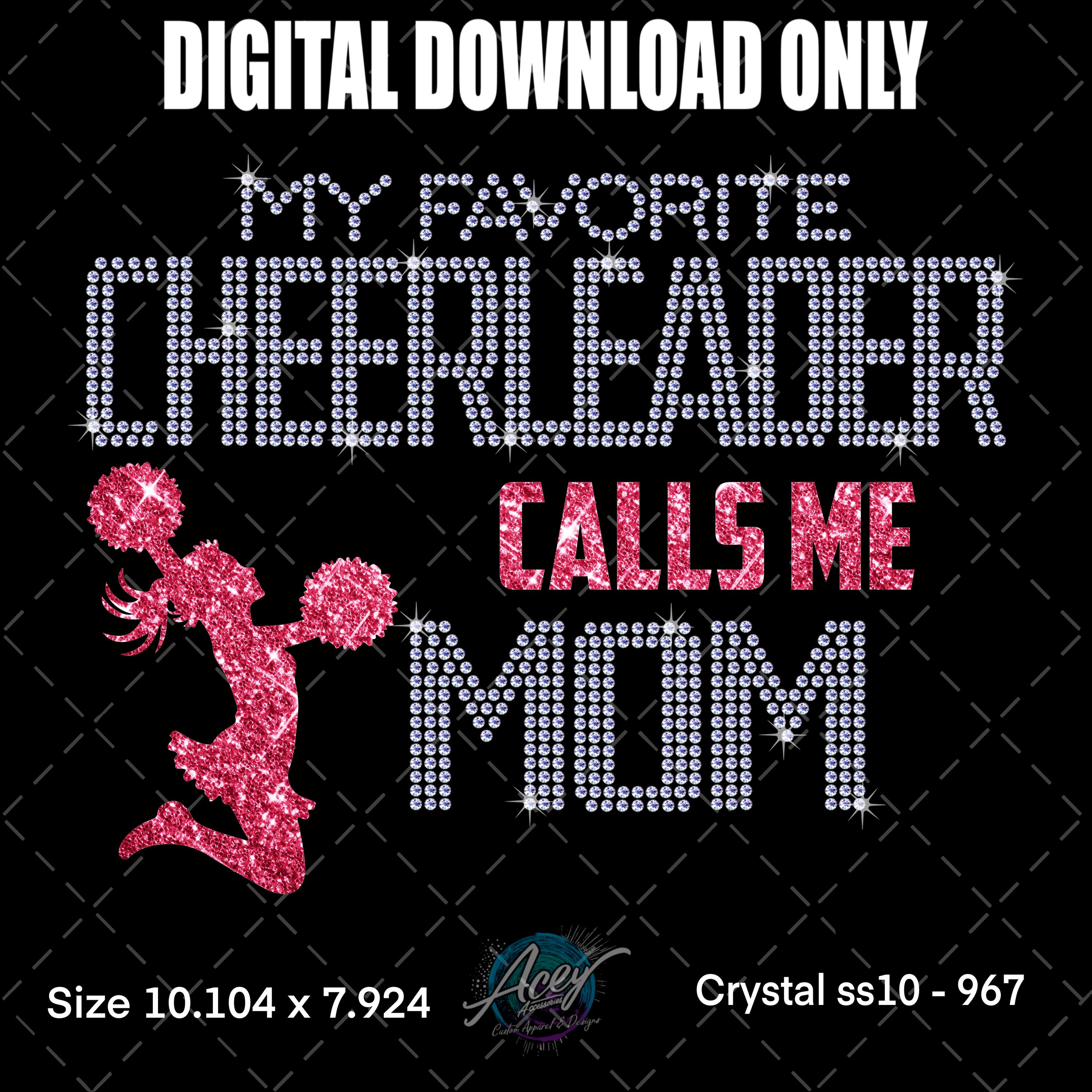 Cheer Mom Rhinestone Template SVG PNG | Cheerleader Design (digital ...