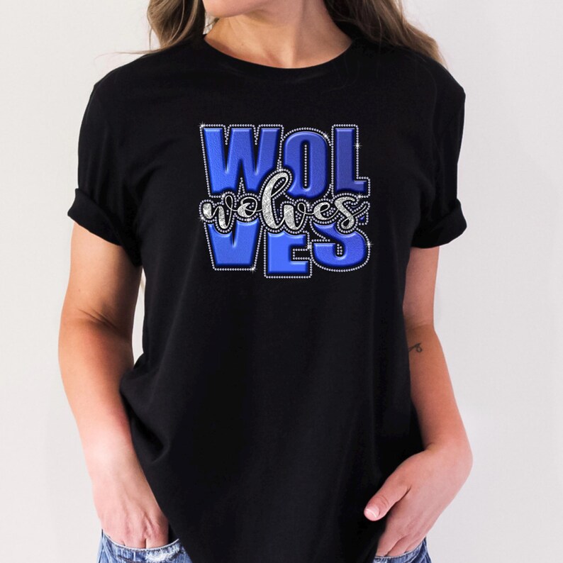 Wolves Rhinestone Letters Wolves Rhinestone Template SVG PNG SSV3 | Wolves Design | Crystal Cut ...