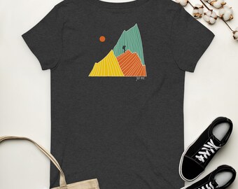 Hike more, hiking t-shirt, outdoor adventure, camping shirt, hiking gift, Women’s recycled v-neck t-shirt
