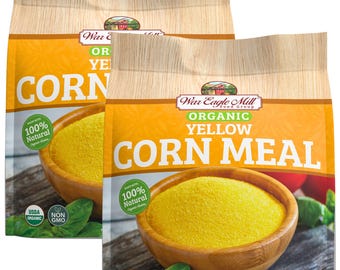 Organic Yellow Cornmeal, 48 oz. Bag (2-Pack)