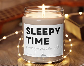Sleepy Time, BJJ, Brazilian Jiu Jitsu - Scented Soy Candle - Jiu Jitsu, Grappling Gift for Him, Her, Guys, Women, MMA Gift for boyfriend