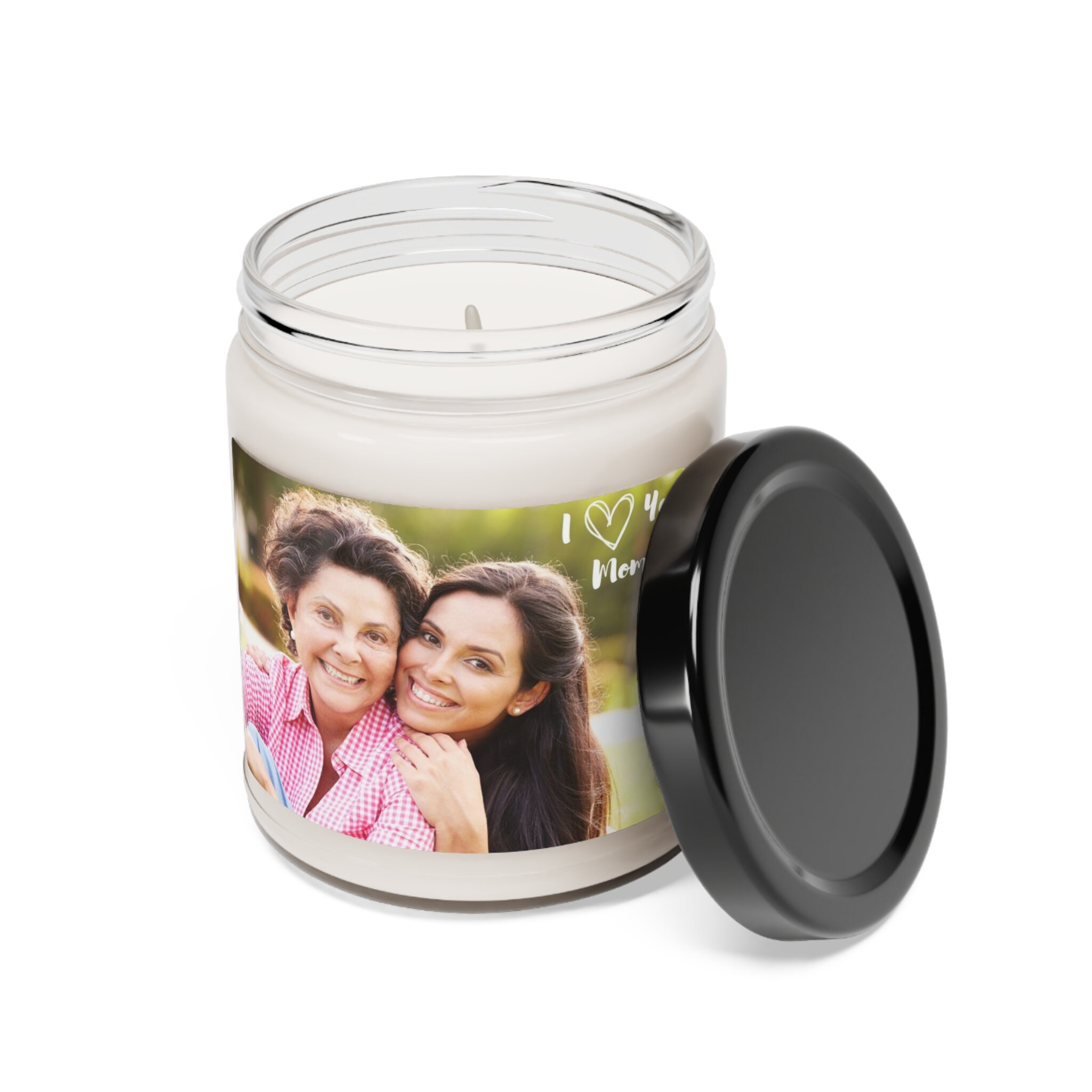 Personalized Scented Candle With a Photo and Custom Text Gift for Mother's Day, Birthday, Gift ...