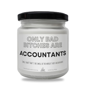 As únicas vadias más são as velas de soja perfumadas dos contadores, o melhor presente para contadores, velas engraçadas para contadores, ideias de presentes para namoradas contadoras