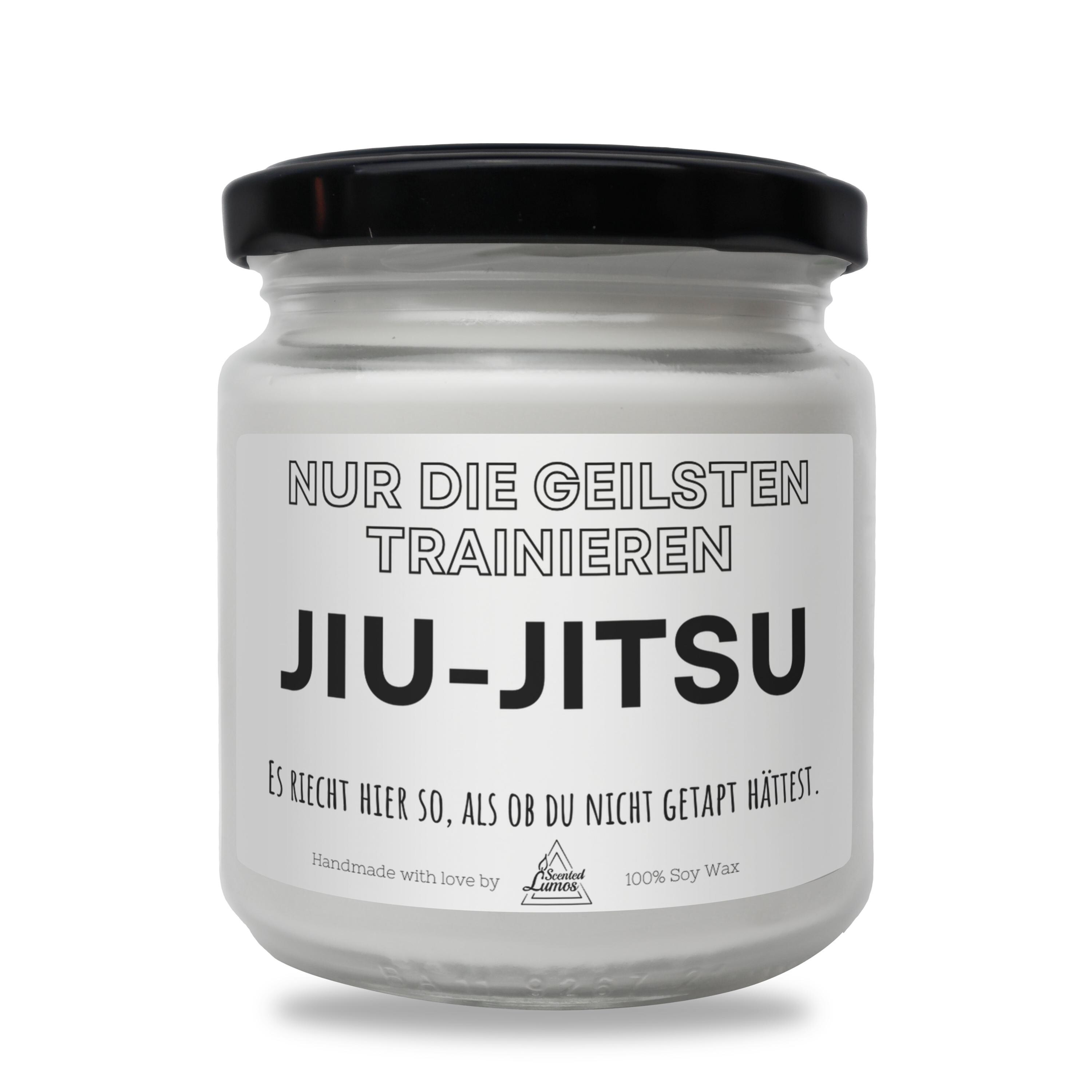 Nur die geilsten trainieren Jiu-Jitsu Scented Soy Candle, lustige Dufkerze im glass, Handgemachtkerze für Sport, BJJ Geschenk, BJJ gift