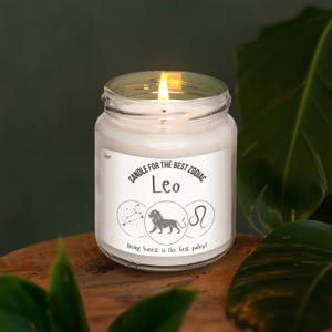De beste sojakaars Leeuw, beste cadeau Leeuw, sterrenbeeld kaars, horoscoop geboortedatum cadeau, Leeuw verjaardag, astrologie cadeau-idee