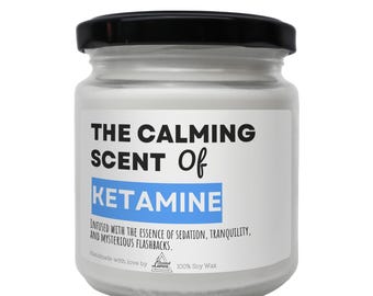The calming scent of Ketamine Scented Soy Candle, Best Vet Gift, Ketamine Humor Gift, Vet Tech Gift, Healthcare Gifts, Vet tech, Nurse gift