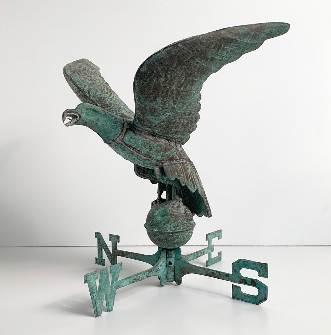 Antique Copper Eagle Weathervane Late 1800s Etsy