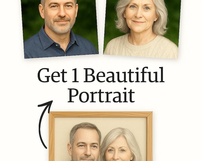 Featured listing image: Custom Graduation Portrait from Photo – Personalized Digital Sketch – Graduation Gift 2024