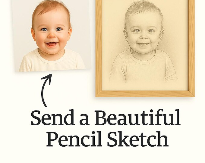 Featured listing image: Custom Portrait from Photo – Hand Drawn Style – Digital Download – Only 80 MAD!