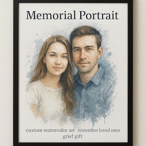 Retrato conmemorativo personalizado - Arte digital a partir de una foto - Regalo de recuerdo personalizado