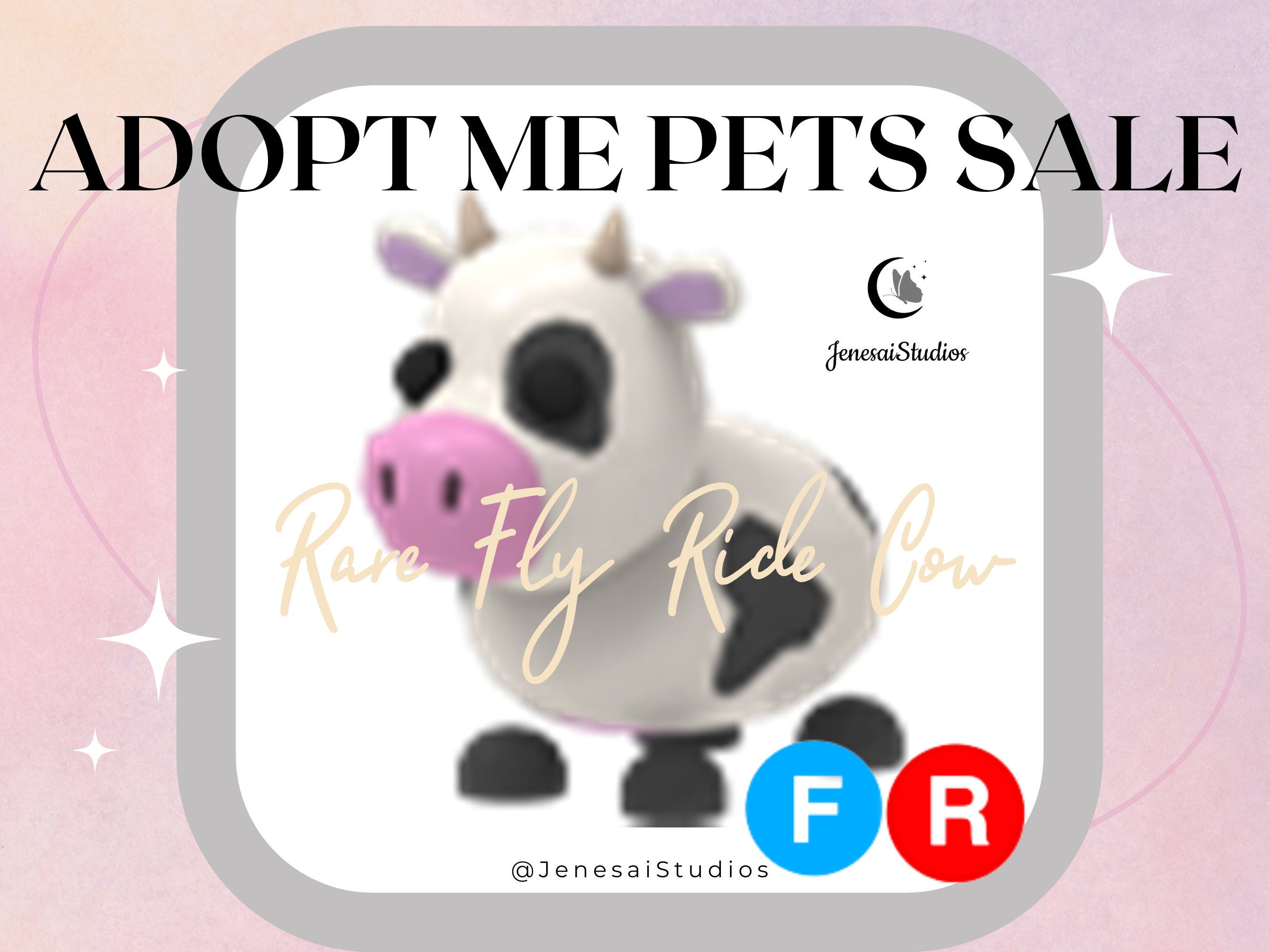 Roblox Adopt Me Fly Ride Cow Legendary Pet Roblox Adopt Me Etsy UK