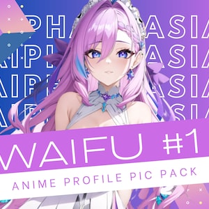 Anime Waifu | Pack of Digitally Drawn Profile Pictures | 52 Pieces
