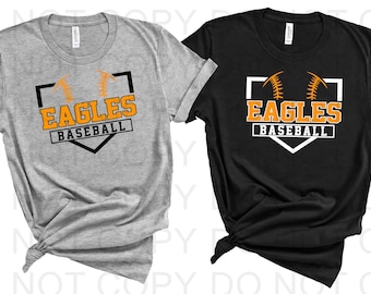Eagles Baseball Custom PNG | Sublimation, Screen Print, DTF, DTG File | Instant Digital Download Png File