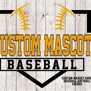 Aangepaste mascotte honkbal/softbal, png | Sublimatie, zeefdruk, DTF, DTG-bestand | Direct digitaal png-bestand downloaden