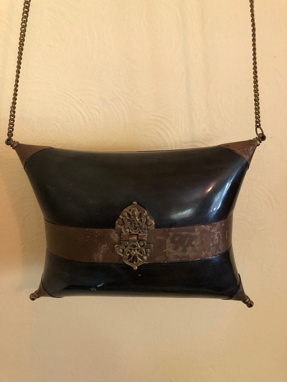 Vintage Horn and Brass Purse Bag