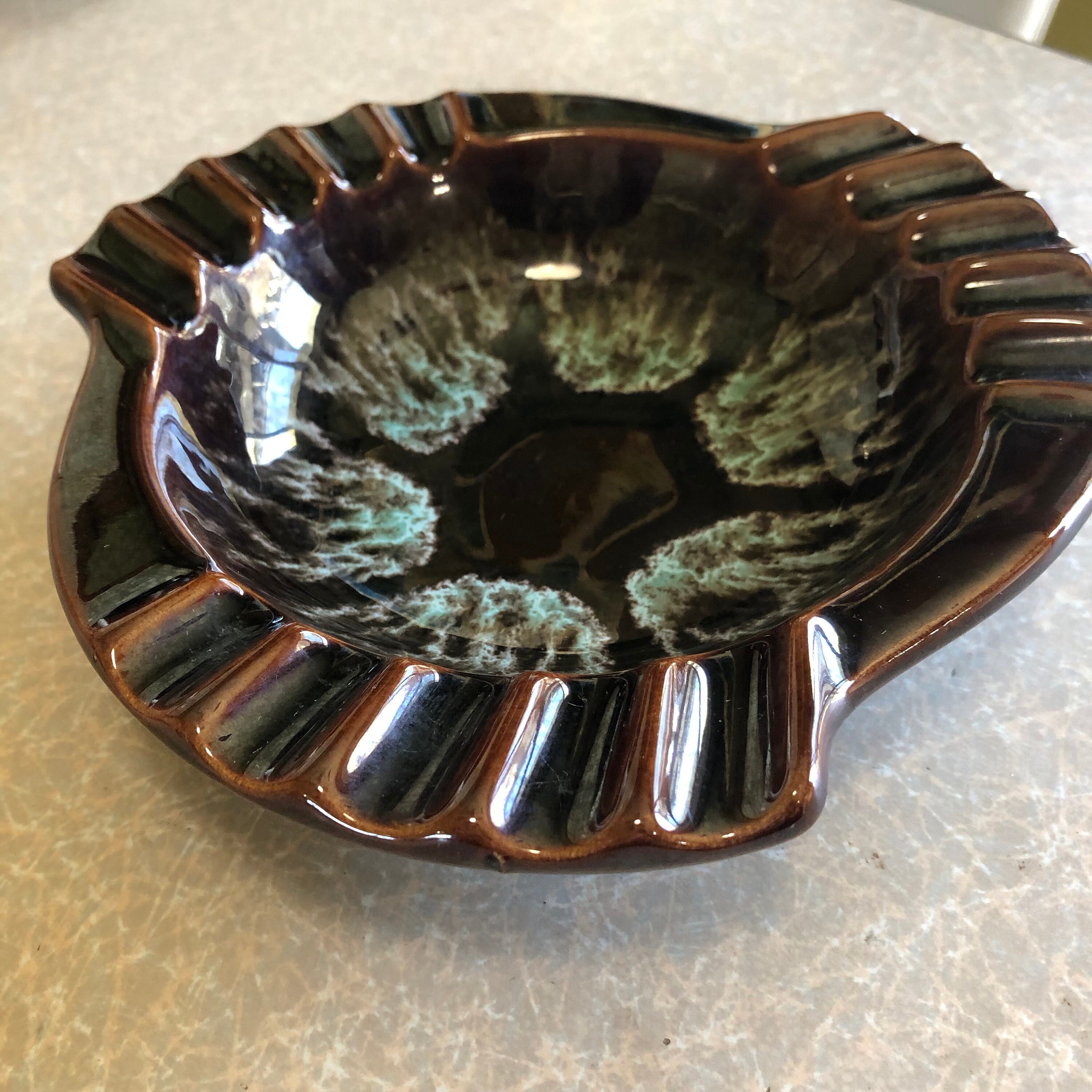caramelさま　専用 MCM Ashtray Drip Glaze Pottery USA 3505 Man Cave - Etsy