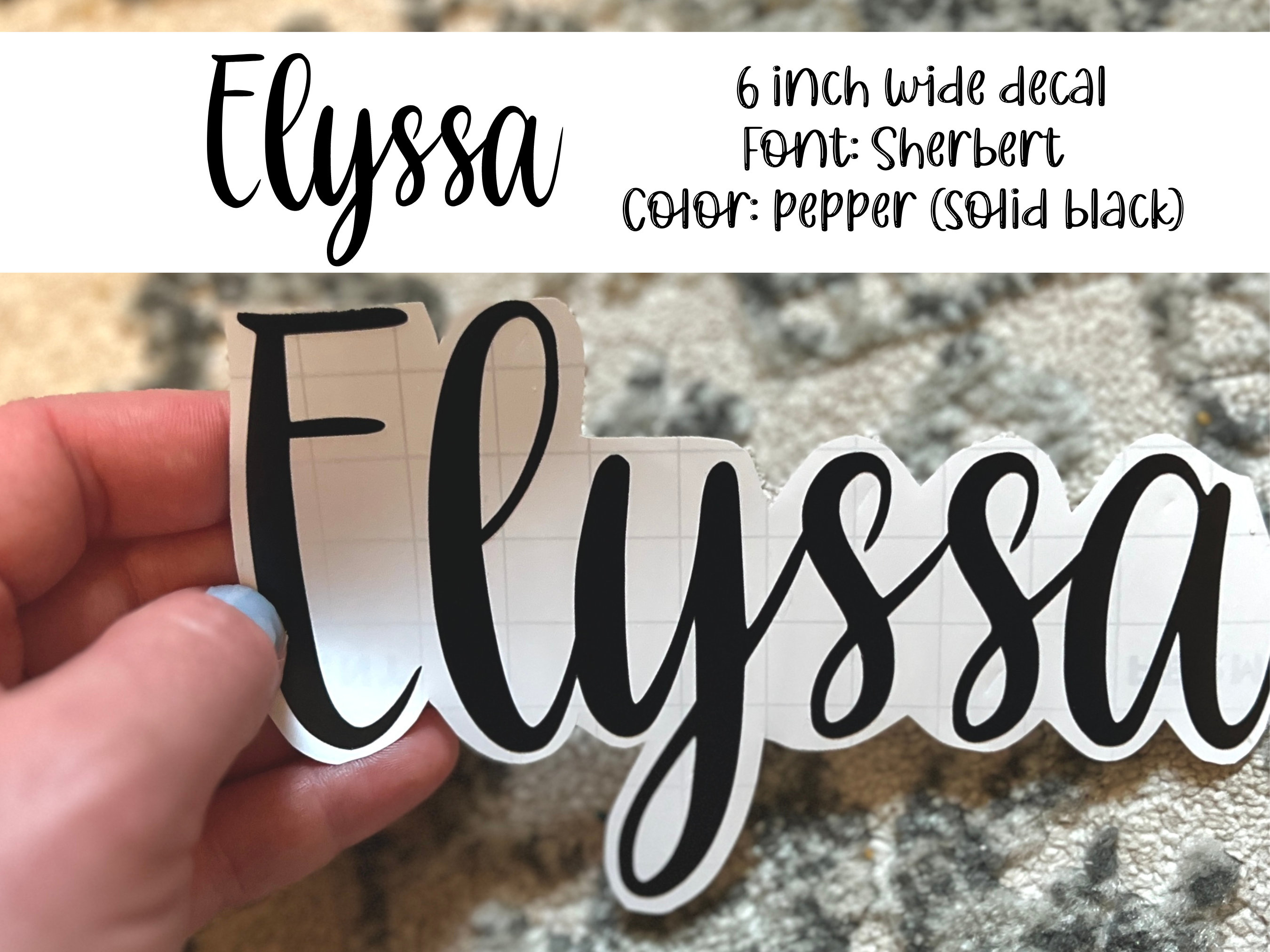 Custom Name Decal [permanent Vinyl — 6 Inches Wide] Over 50 Fonts + 30 ...