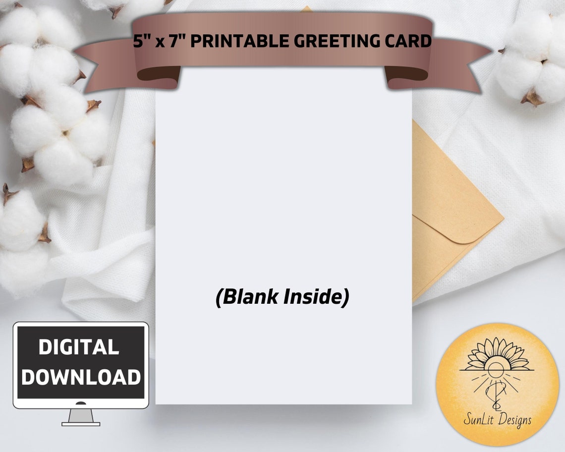 Digital Download Thank You Card Design Printable Card Design DIY Card