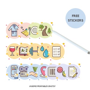 Weekly Planner Printable, Planner Stickers, Printable Planner Template