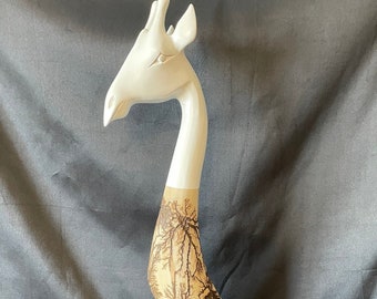 Handcarved Giraffe Sculpture