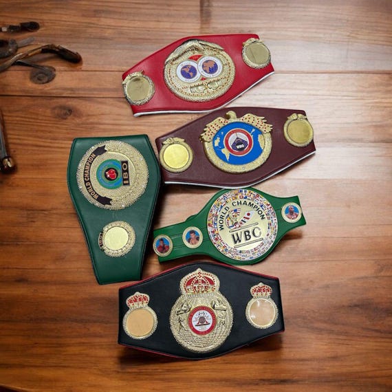 Boxing Championship Wba Wbo Wbc & Ibo Ibf Replica Belt Set